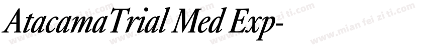 AtacamaTrial Med Exp字体转换